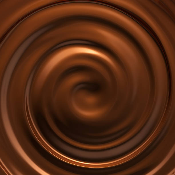Melted Chocolate swirl stock photo