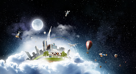 Fantasy space background presenting concept of universe