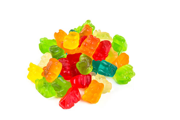 istock Green yellow red blue gummy bears 636964784