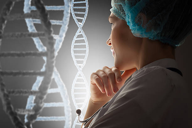 istock Scientist woman working in laboratory . Mixed media 636965864
