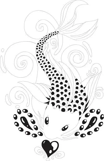 Vector illustration of KOI FISH