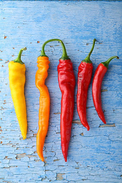 istock Colour paprika on wood background 636972188