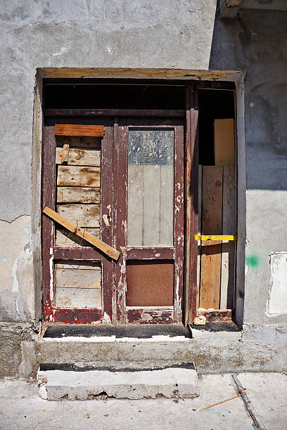 istock Old timeworn doors in Cetinje, Montenegro. 636977046