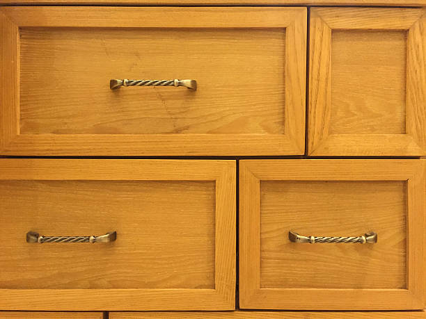 istock Wood desk drawer 636988868