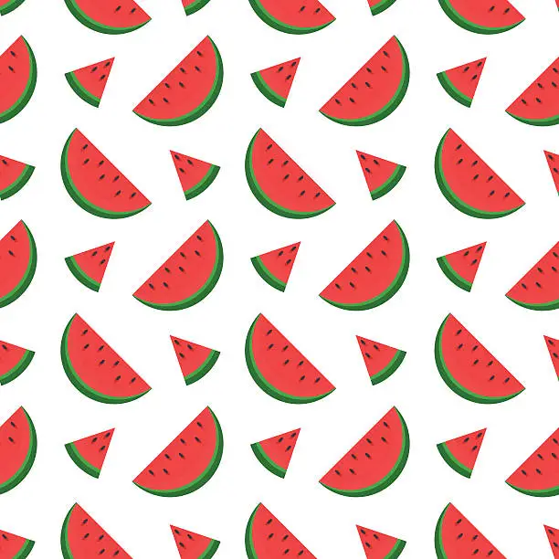 Vector illustration of Watermelon seamless pattern