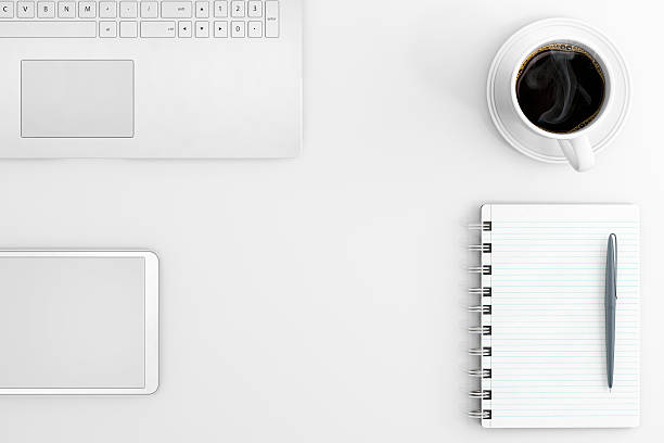 istock Knolling office desk view 636994358