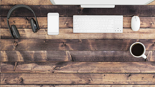istock Knolling office desk view 636994374