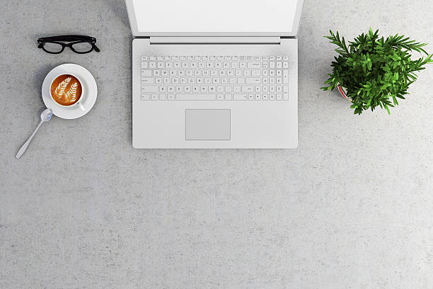 istock Knolling office desk view 636994382