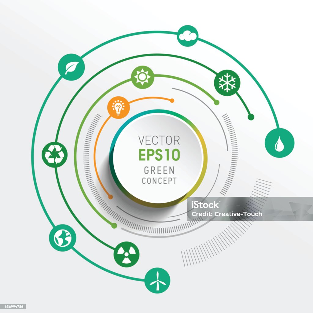 Environment Circle Design Wave Circle Environment Concept Stock Illustration - Download Image Now ...