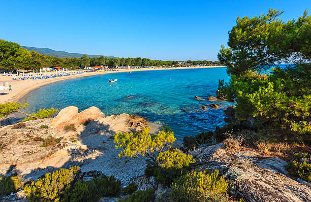 istock Summer morning Platanitsi beach (Greece). 636994888
