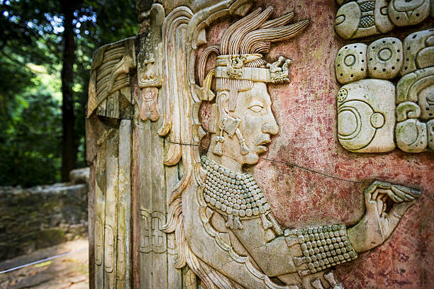 istock Bas-relief carving in Palenque, Chiapas, Mexico 636995958