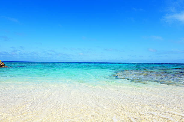 istock Beautiful beach in Okinawa 636996302