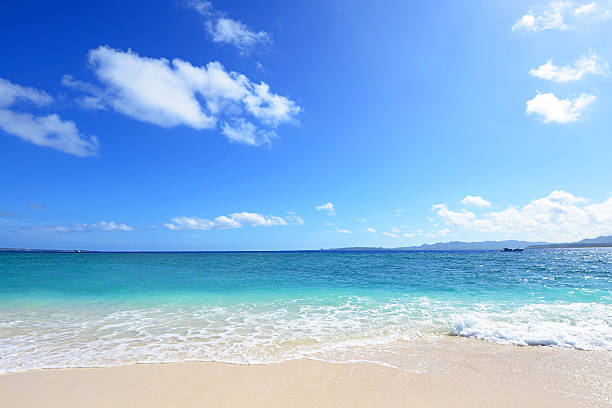 istock Beautiful beach in Okinawa 636997592