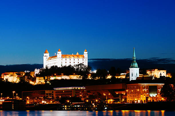 istock Europe, Slovakia, Bratislava Castle on the Danube River 636997648