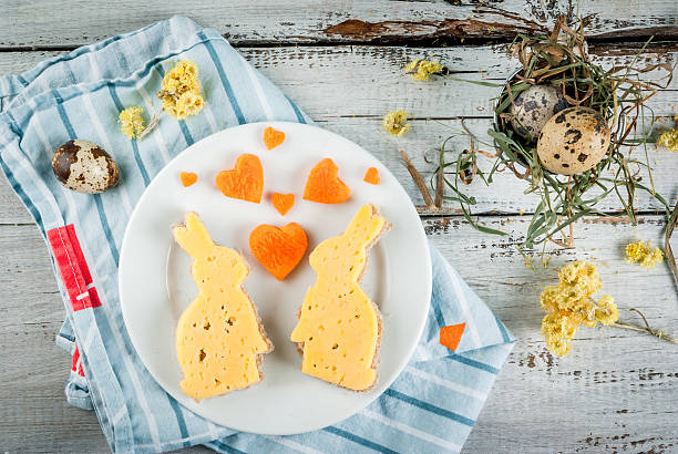 istock Cute and funny breakfast for Valentine's Day or Easter 636998576