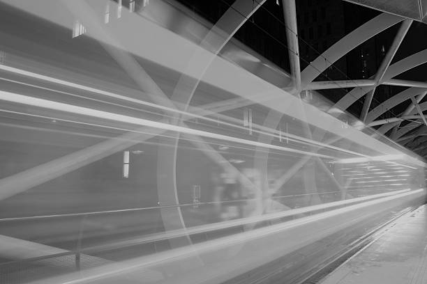 istock Slow shutter moving tram in tramway Beatrix Kwartier, Netkous 636999028