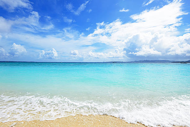 Summer sky and beautiful beach of Okinawa