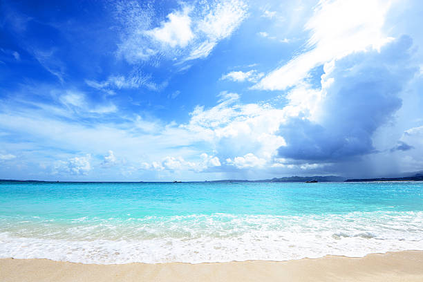 istock Beautiful beach in Okinawa 637003444