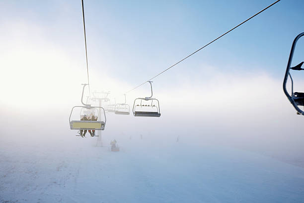 istock Winter mountains panorama with ski slopes 637007220