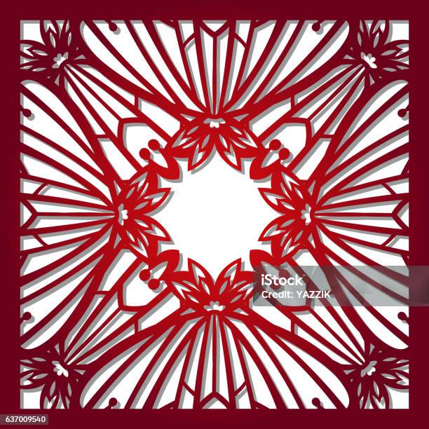 Laser Cut Vector Template Stock Illustration - Download Image Now ...