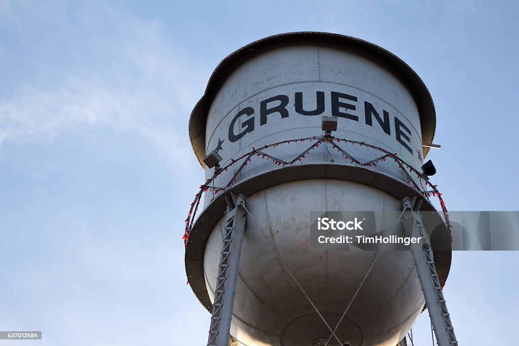 Gruene Water tower Gruene water tower Texas Stock Photo