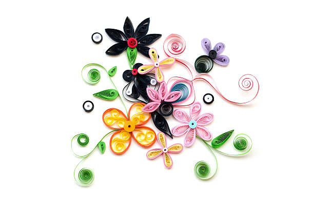 istock quilling paper flower isolated on white 637019446