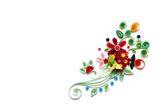 istock quilling paper flower isolated on white 637019814