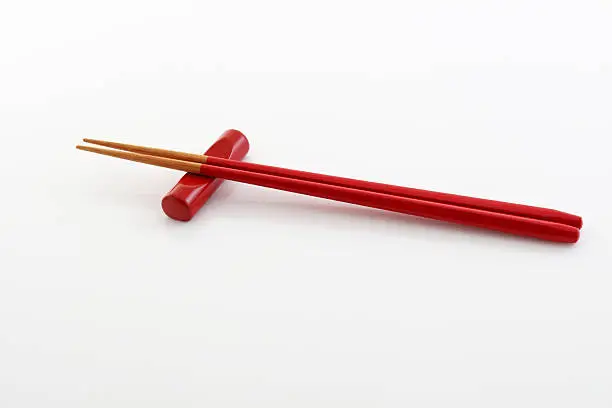Beautiful colored Chopsticks on a white background