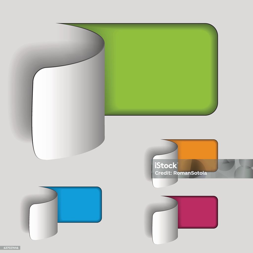 Rectangular Paper Cut Blank Paper Cut Out Rectangle Labels Stock Illustration - Download ...