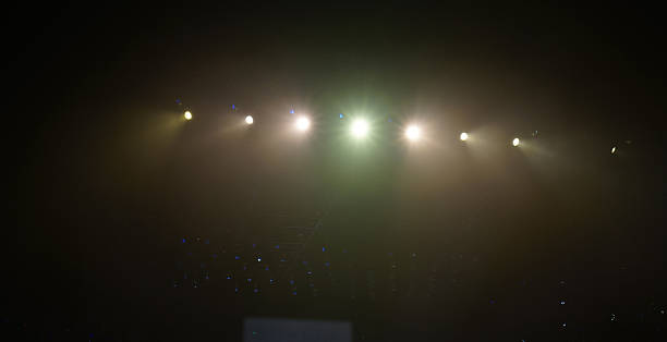 istock Defocused entertainment concert lighting on stage 637021876