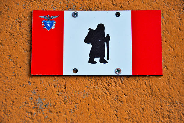 sign of Via Francigena, ancient pilgrimage route through italy and france