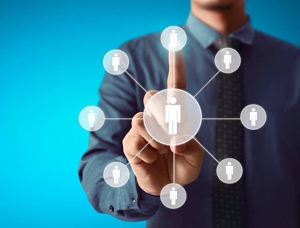 istock virtual icon of social network 637022666