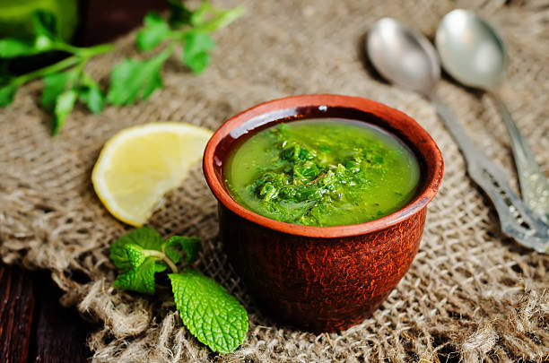 istock Mint parsley green sauce 637023850