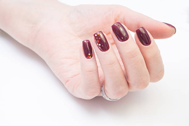 istock Perfect manicure and natural nails. Attractive modern nail art design. 637024206