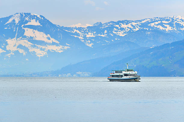 istock Switzerland Landscape : Cruise ship in Lake Luzern 637024816
