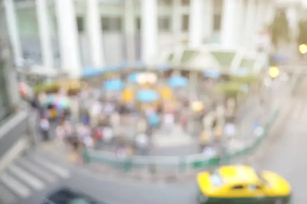 Photo of Erawan Shrine in Bangkok blur background