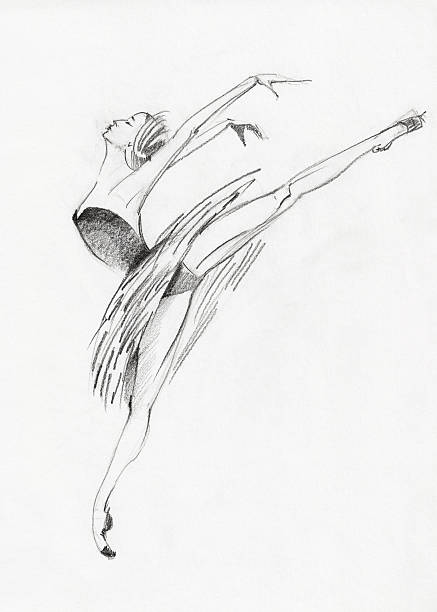Sketch of Dancing Ballerina