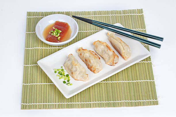 istock Japanese steamed stuffing flour with pork and cabbage as Gyoza. 637030004