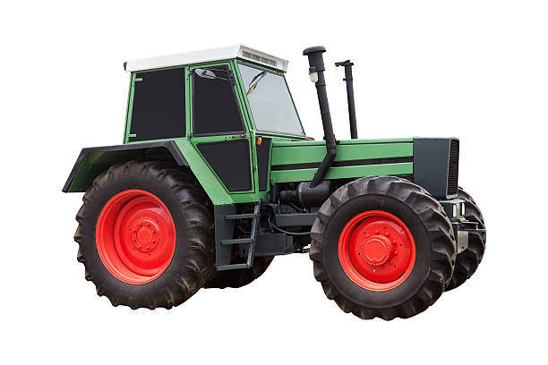 istock new green tractor isolated on white background 637030220