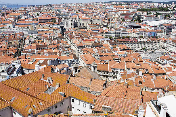 istock Lisbon, Portugal skyline at Sao Jorge Castle 637031332