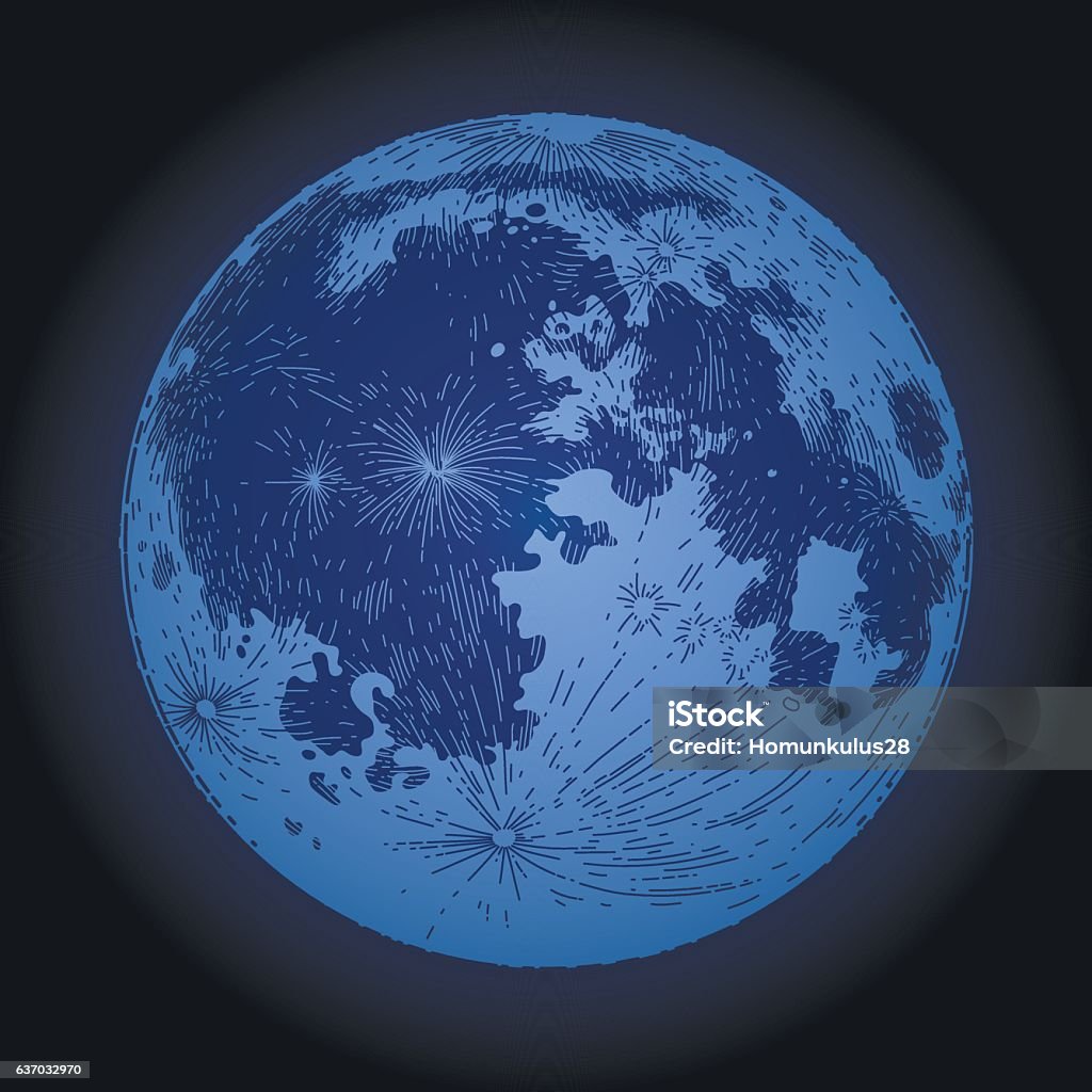 Moon Graphuc Graphic Full Moon Stock Illustration - Download Image Now - Month, Moon ...