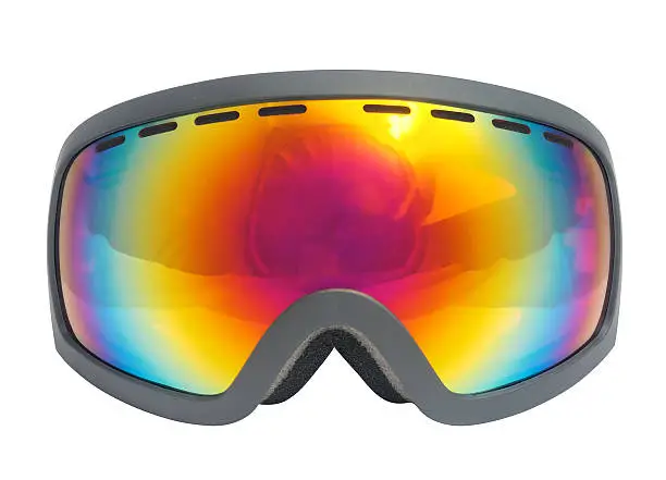 Photo of Ski Goggles. Isolated with clipping path.