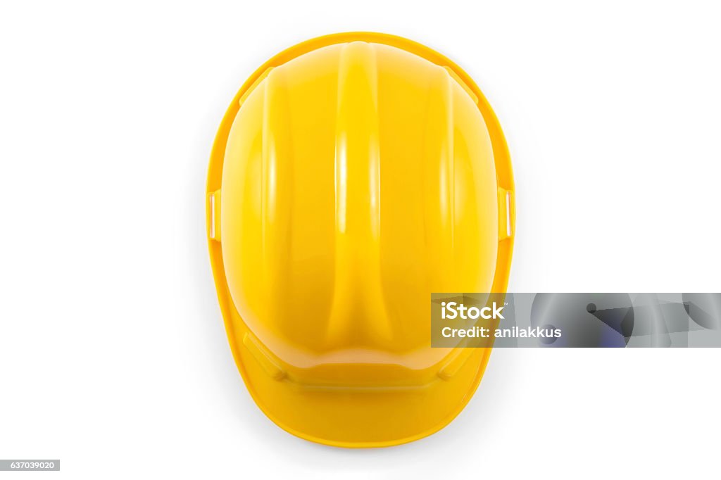 Safety Helmet Safety helmet isolated white background. Hardhat Stock Photo