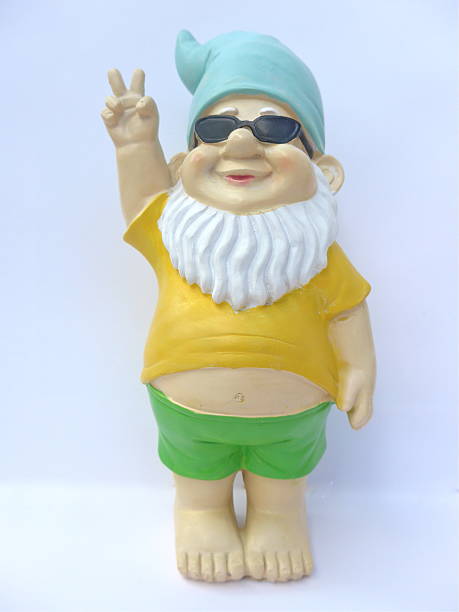 istock Garden dwarf with sunglasses against white background 637040688