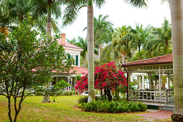 fort myers florida, thomas edison und henry ford winter estates. - thomas alva edison museum stock-fotos und bilder