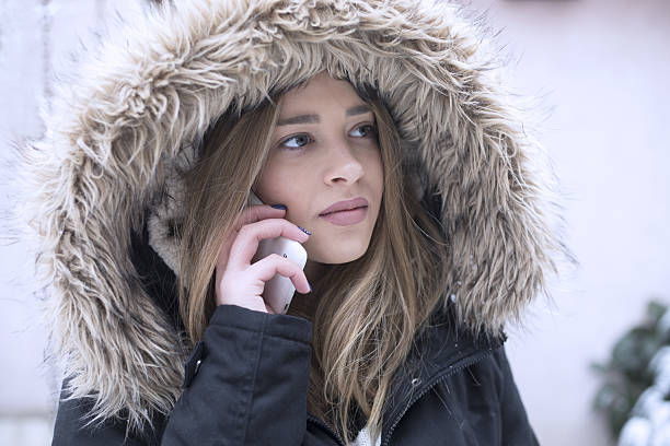 istock Beautiful girl in winter 637044294