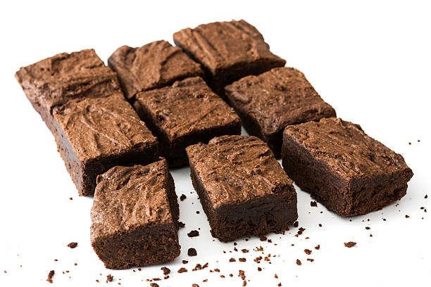 istock Chocolate brownie portions 637045810