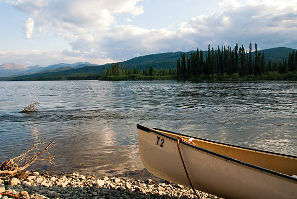 istock Canoe on Yukon river in Canada 637046944