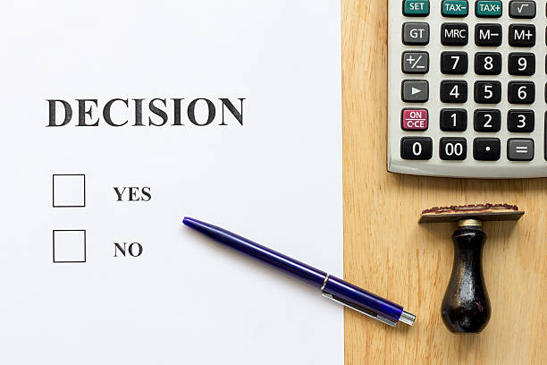istock Decision paper with yes and no choice 637049238