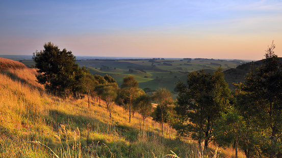 Rural view of Black Hill in Camperdown, Victoria
